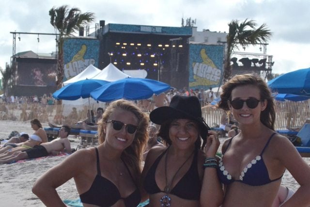 Madalyn Stewart, Jenna Worden and Medelynn Mann experience on of the access points to the Gulf of Mexico.