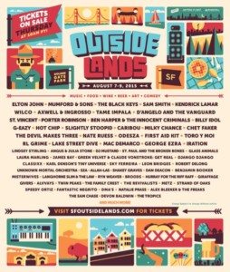 Outside Lands 2015 Lineup