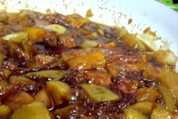 Traditional Irish Shortbread with Drunken Apple Compote