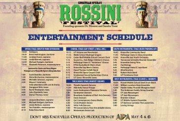 17th Annual Rossini Festival International Street Fair to be held on Saturday, April 14, 2018, 10 a.m.–9 p.m. in downtown Knoxville