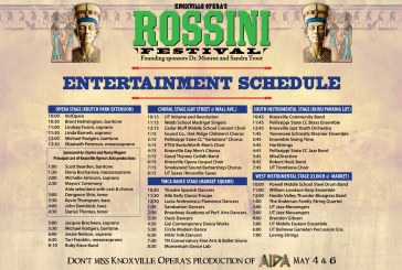 17th Annual Rossini Festival International Street Fair to be held on Saturday, April 14, 2018, 10 a.m.–9 p.m. in downtown Knoxville