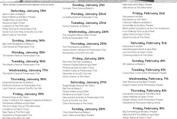 Blank’s Knoxville Music Calendar – Jan 13th – Feb 10th