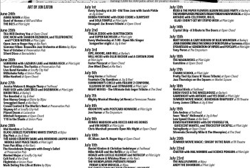 Blank Music Calendar • June 24th – July 26th