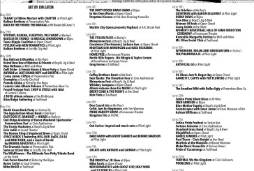 Knoxville Music Calendar • May 28th – June 26th