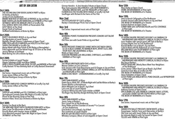 Blank’s Knoxville Music Calendar • Oct. 24-Nov. 20