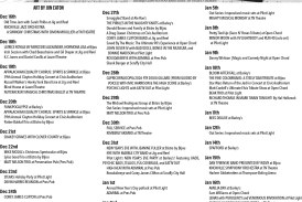 Blank’s Knoxville Music Calendar Dec 16th – Jan 18th