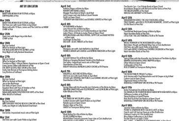 Blank Music Calendar April 2026 (March 23rd – April 20th)